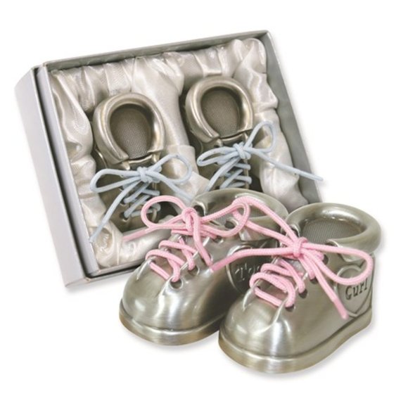 Pewter Memory Tooth And Curl Shoes Set - Picture 1 of 1
